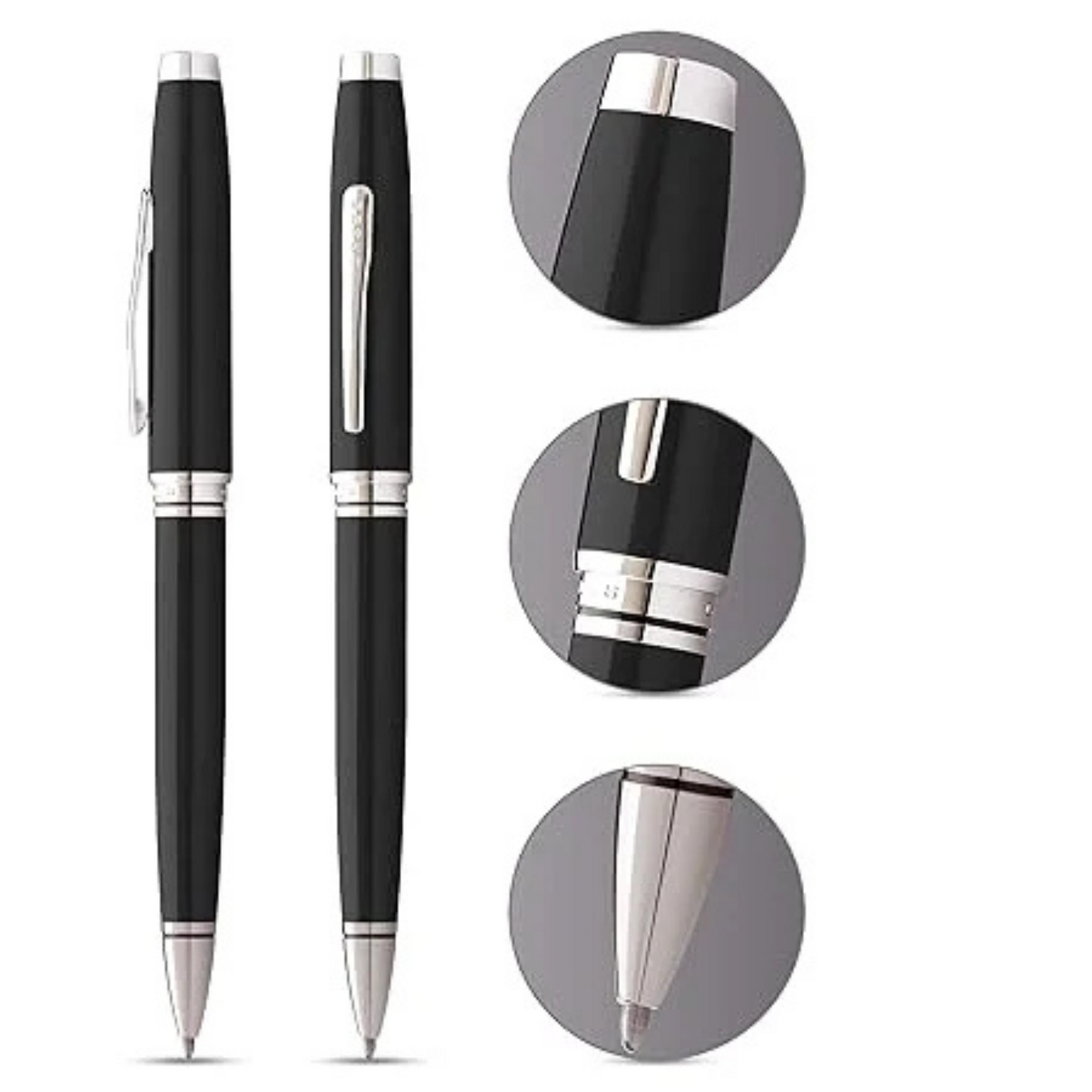 Cross Bailey AT0742-1 Ballpoint Pen β Black Lacquer with Chrome Accents