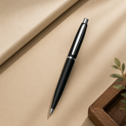 Personalized Sheaffer 9405 VFM Ballpoint Pen - Matte Black with Chrome-Plated Trim