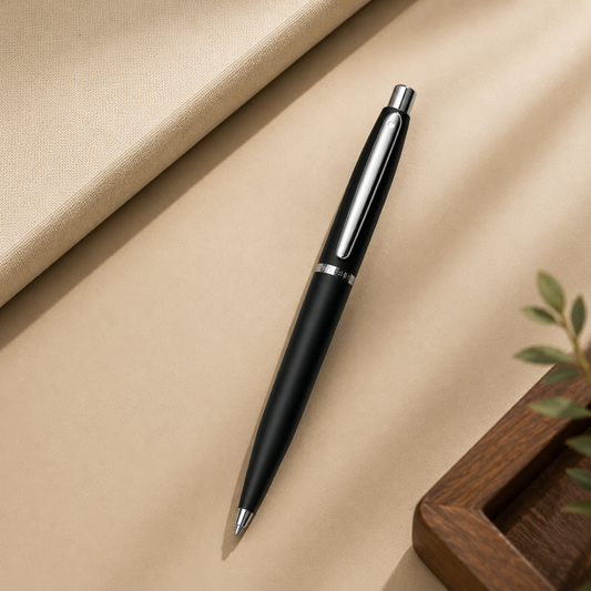 Personalized Sheaffer 9405 VFM Ballpoint Pen - Matte Black with Chrome-Plated Trim