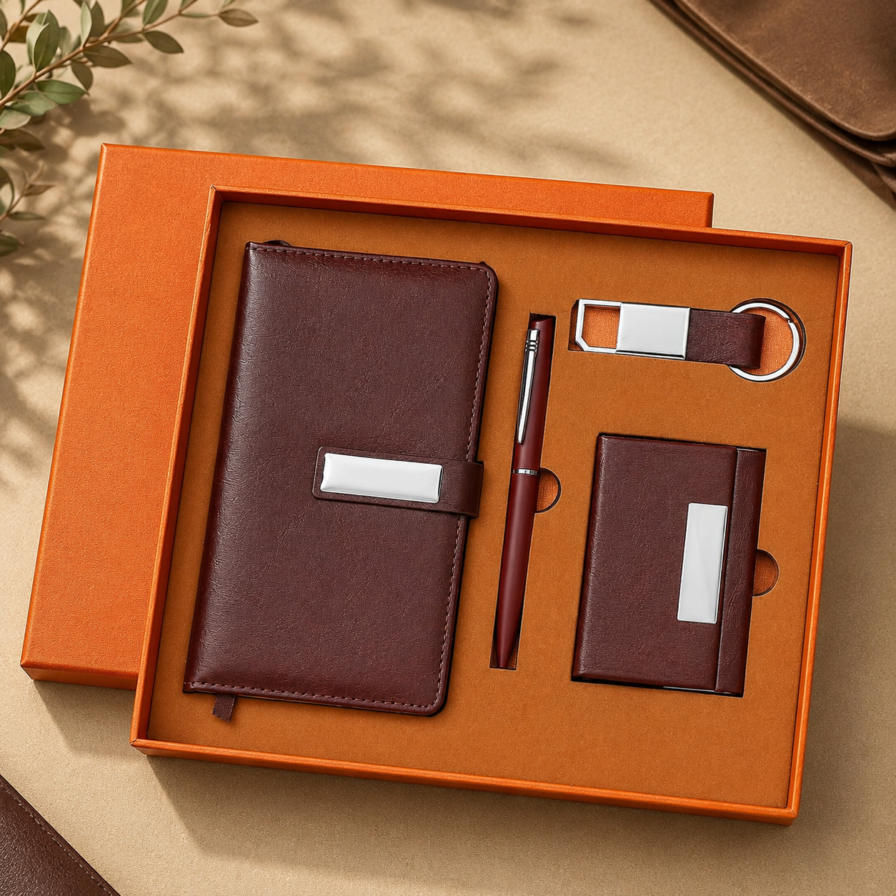 4 in 1 Leather Combo Gift Set