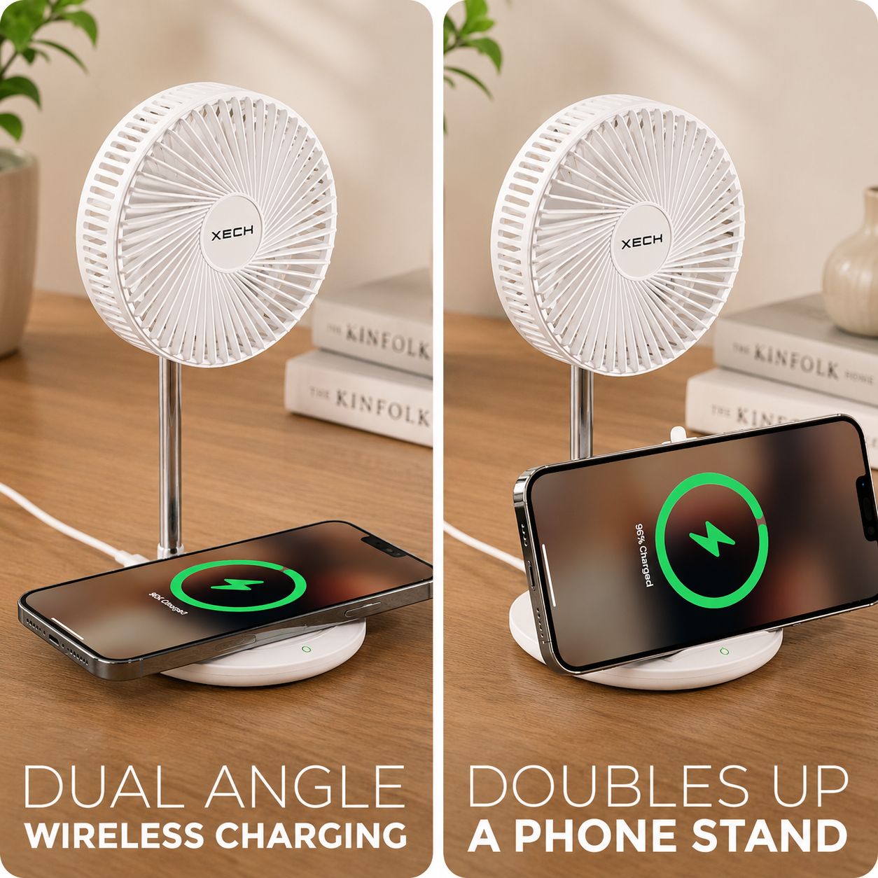 Aerocharge Fan with Wireless Charger