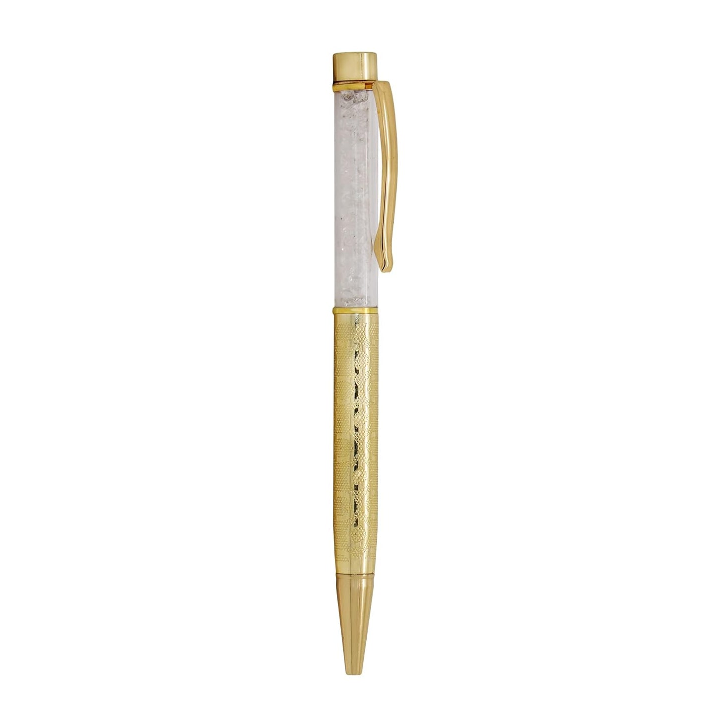 4 in 1 Gift Set with Table Clock, Metal Keychain, Card Holder and Crystal Pen