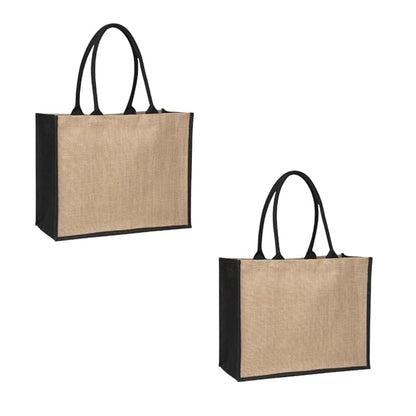 Pack of 2 Heavy Duty Jute Shopping Bag (L)