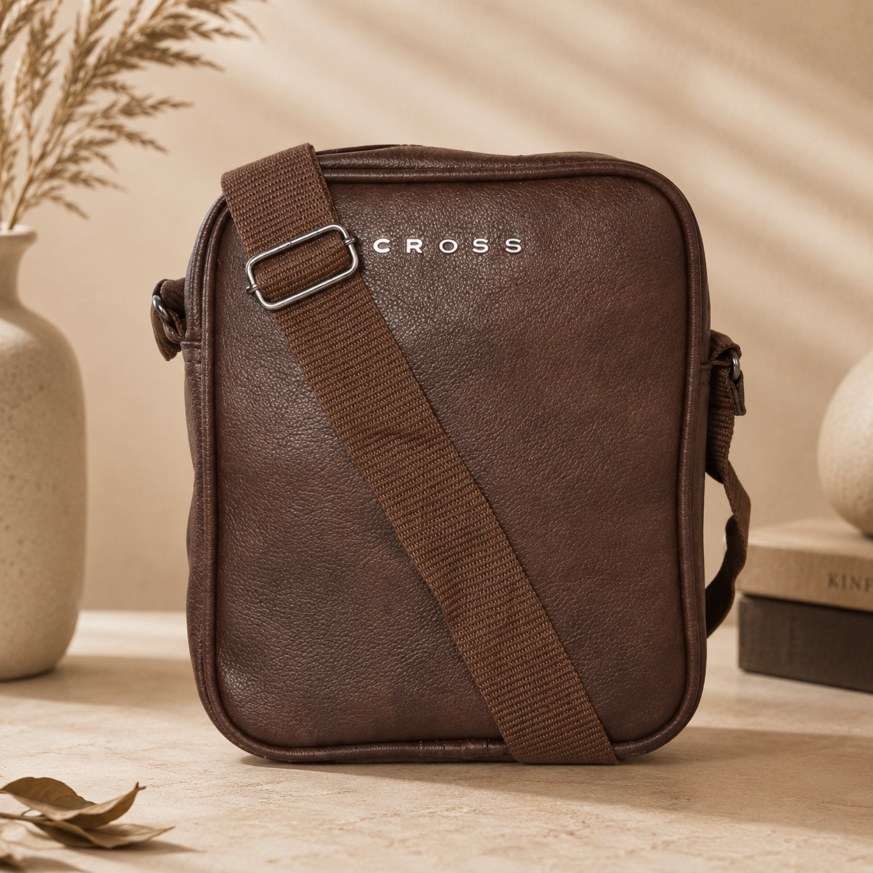 Stylish Asgard Brown Cross Body Bag – Premium Leather Finish, Compact & Versatile