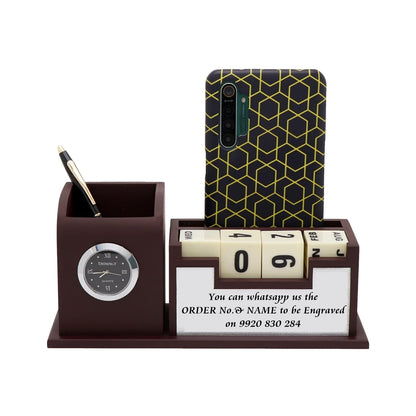 Wood Personalized Pen Stand with Name
