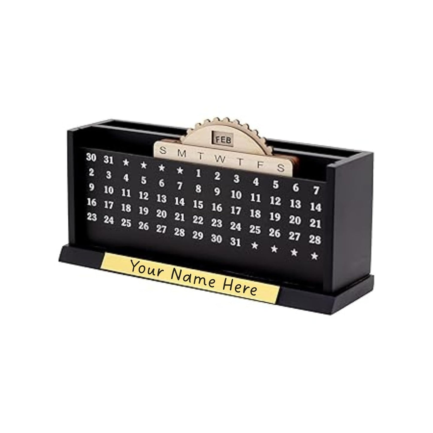 Personalized Desk Calendar with Name Plate