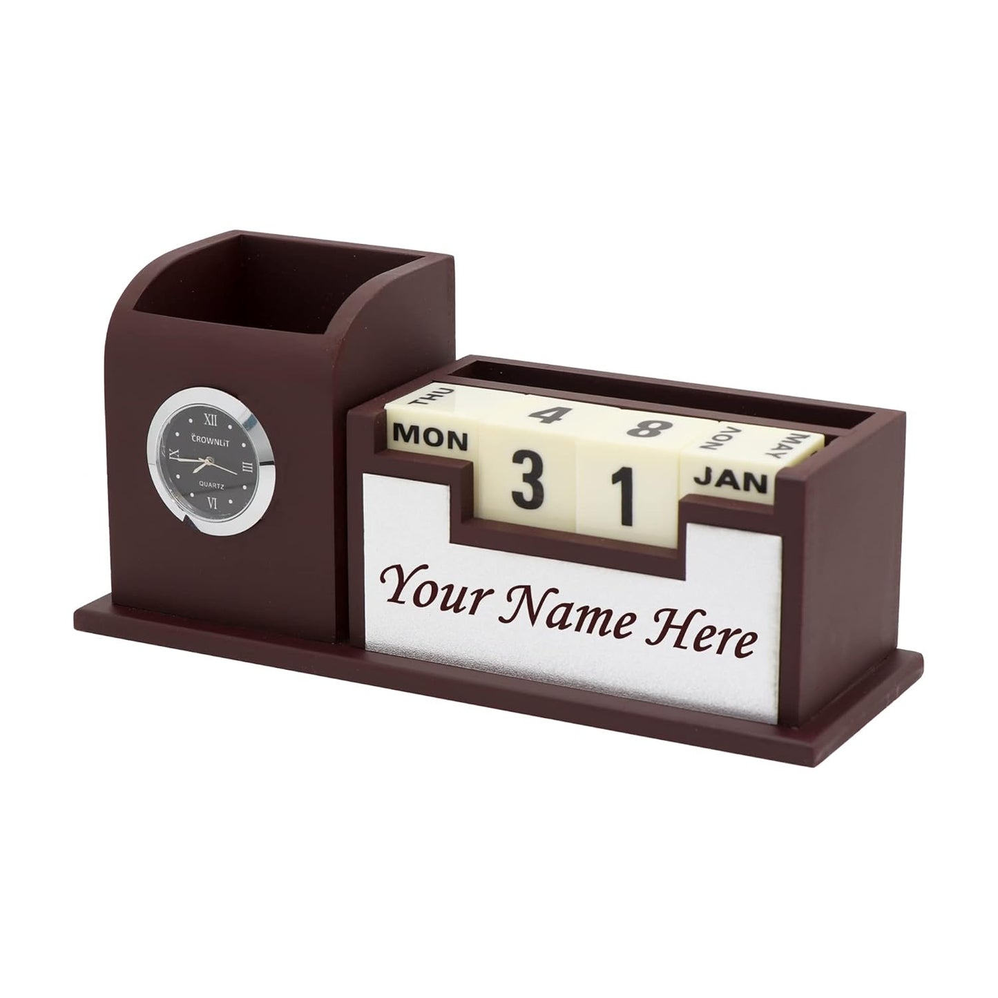 Wood Personalized Pen Stand with Name