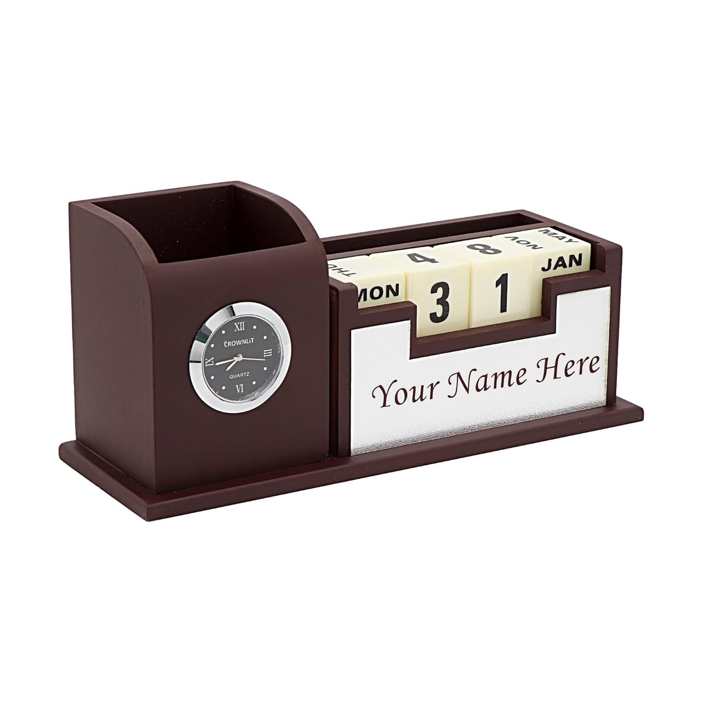 Wood Personalized Pen Stand with Name