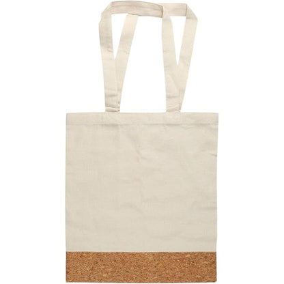 Pack of 2 Minimalistic Cotton Canvas Tote Bag with Cork Base