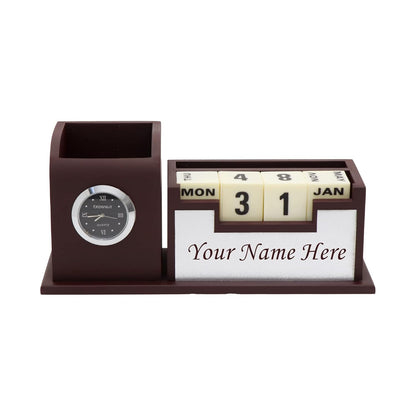 Wood Personalized Pen Stand with Name
