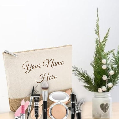 Personalized Cotton and Jute Minimalistic Pouch