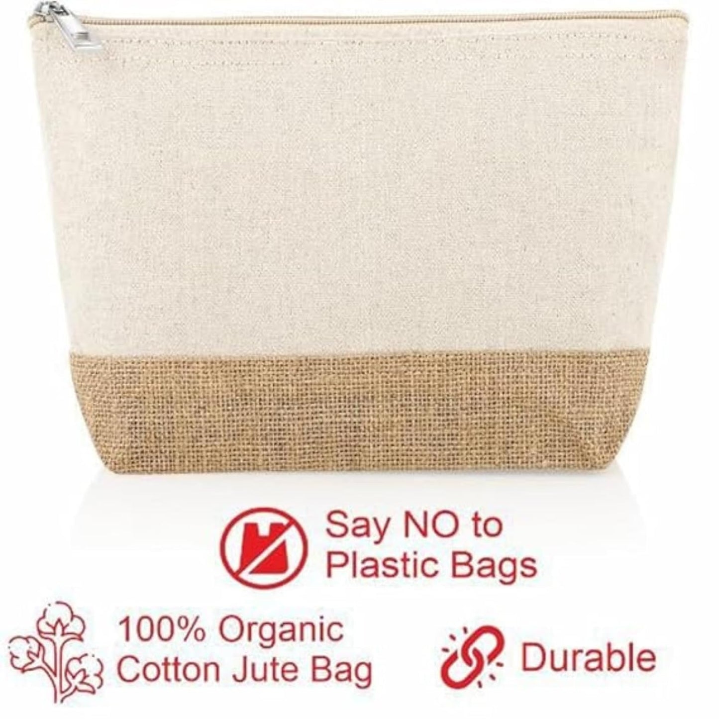Personalized Cotton and Jute Minimalistic Pouch