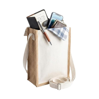 Jute Minimalistic Simple Sling Bag - Customizable