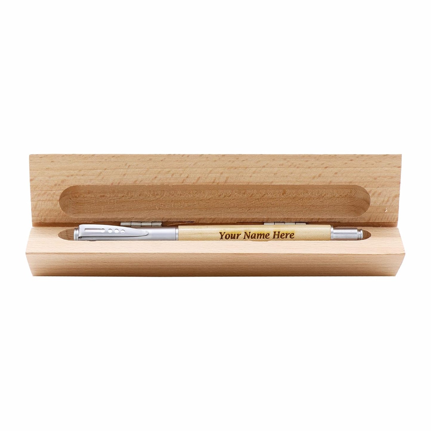 Personalized Desk Name Plate with Wooden Pen and Pen Stand