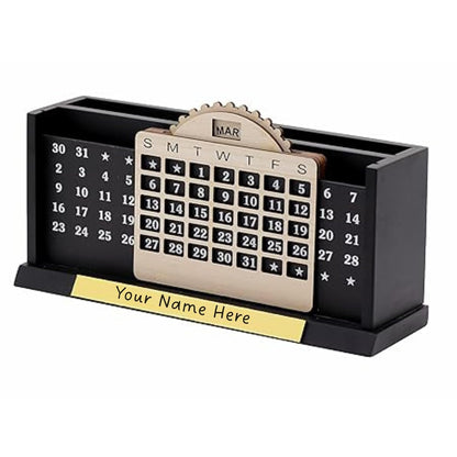 Personalized Desk Calendar with Name Plate