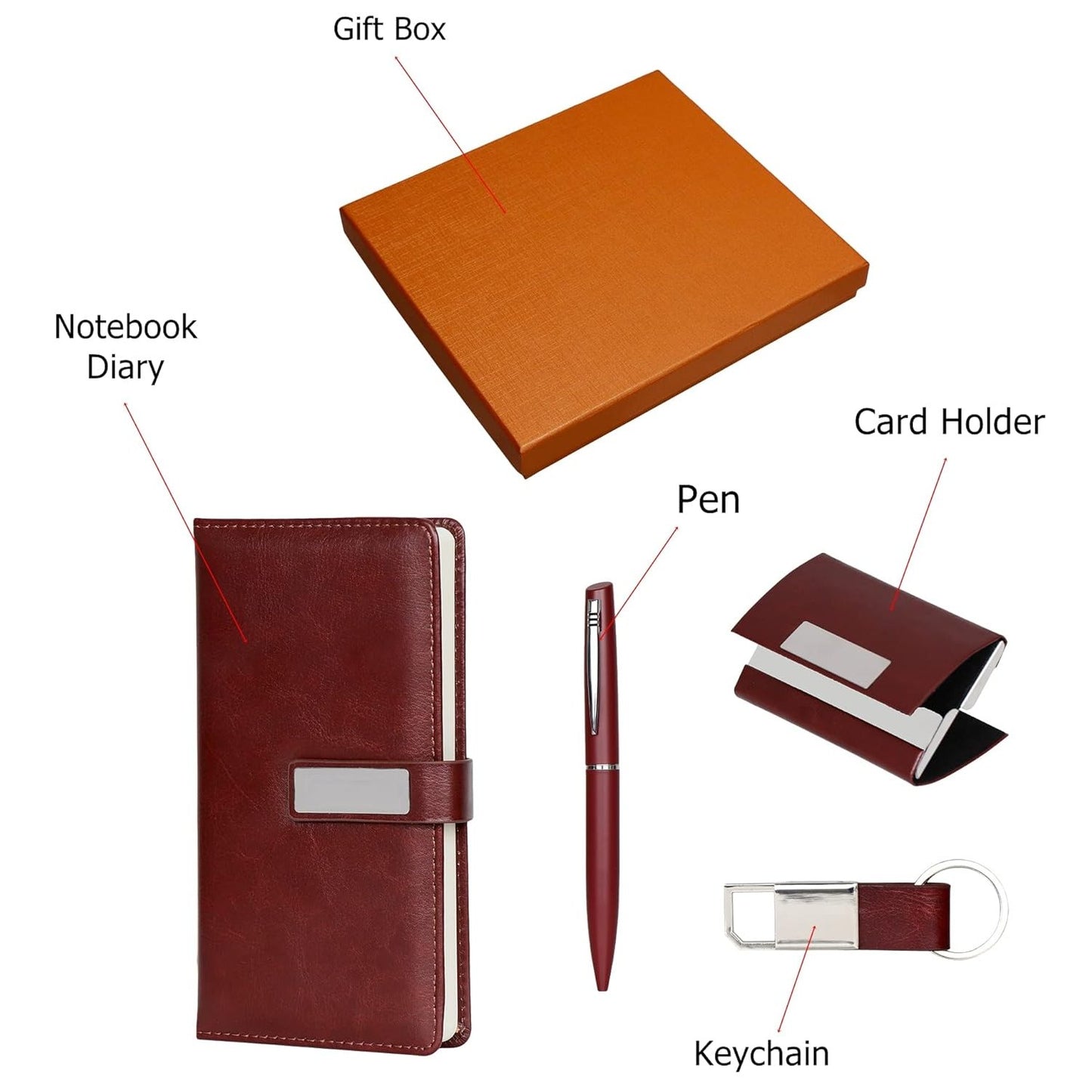 4 in 1 Leather Combo Gift Set