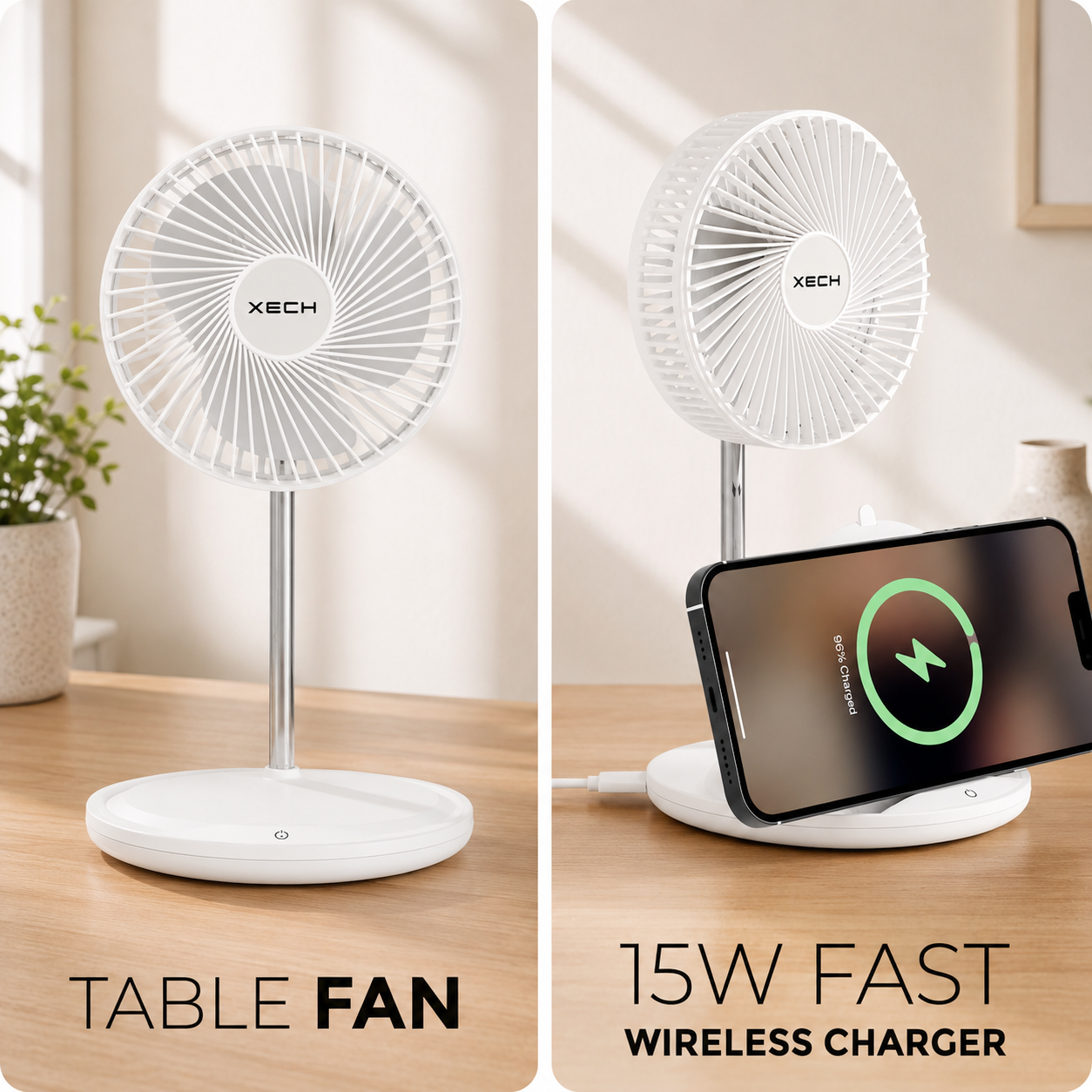 Aerocharge Fan with Wireless Charger