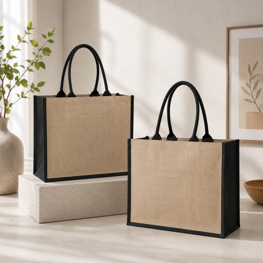 Pack of 2 Heavy Duty Jute Shopping Bag (M)