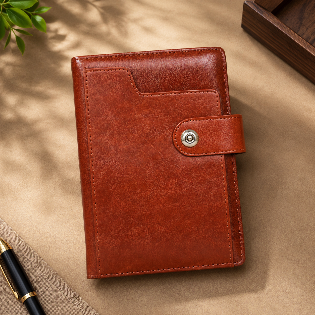 Brown Executive Diary with Pouch